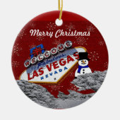 Merry Kerstmis Las Vegas Snowman Ornament (Voorkant)