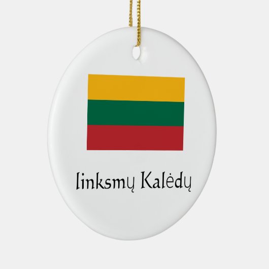 Merry Kerstmis Litouwen Ornament (Rechts)