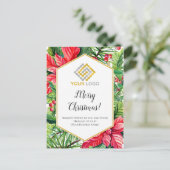 Merry Kerstmis Logo Business Postcard Briefkaart (Staand voorkant)