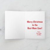 Merry Kerstmis Mam Holiday Foto Kaart (Binnen)