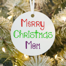 Merry Kerstmis Mam Omkeerbare Ornament