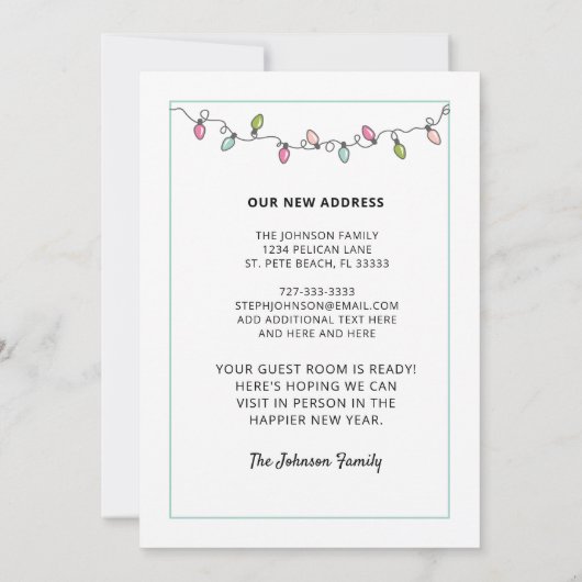 Merry Kerstmis: Map Nieuw startpunt Aankondiging (Achterkant)