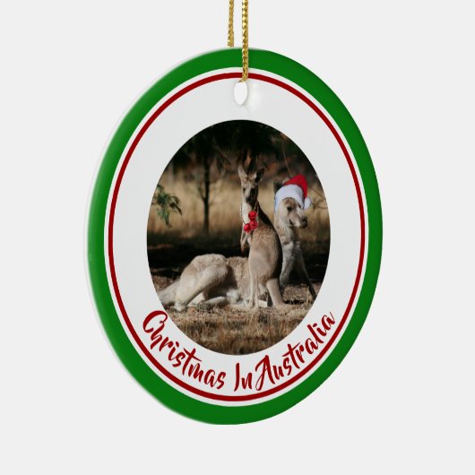 Merry Kerstmis Mate Santa Kangaroos Keramisch Ornament (Rechts)