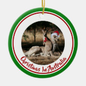 Merry Kerstmis Mate Santa Kangaroos Keramisch Ornament (Voorkant)