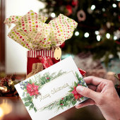 Merry Kerstmis met een rode wintergroet Feestdagenkaart