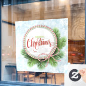 Merry Kerstmis met Window Cling Raamsticker (Cafe Raam)