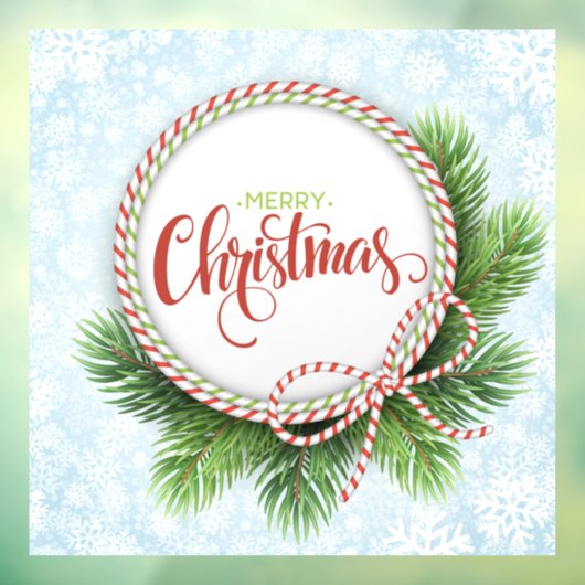 Merry Kerstmis met Window Cling Raamsticker (Vel 3)