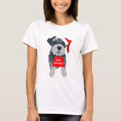 Merry Kerstmis Mini Schnauzer Dog Santa Hat T-shirt (Voorkant)