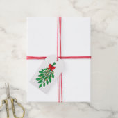 Merry Kerstmis Mistletoe Cadeaulabel (Met Touw)