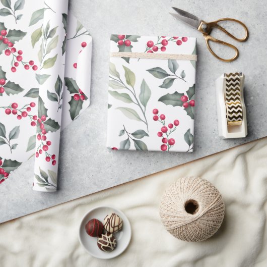 Merry Kerstmis Mistletoe Cadeaupapier (Crafts)