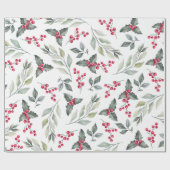 Merry Kerstmis Mistletoe Cadeaupapier (Vlak)
