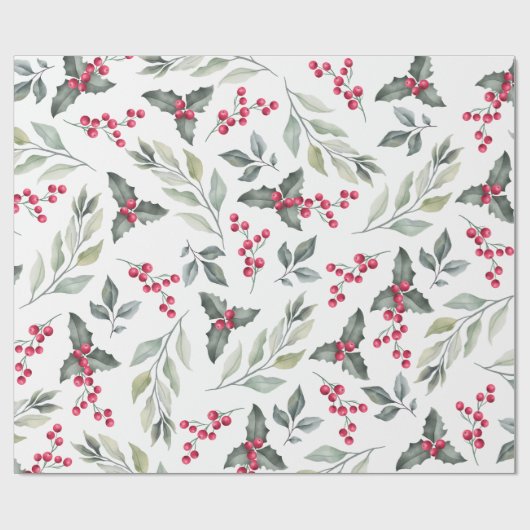 Merry Kerstmis Mistletoe Cadeaupapier (Vlak)