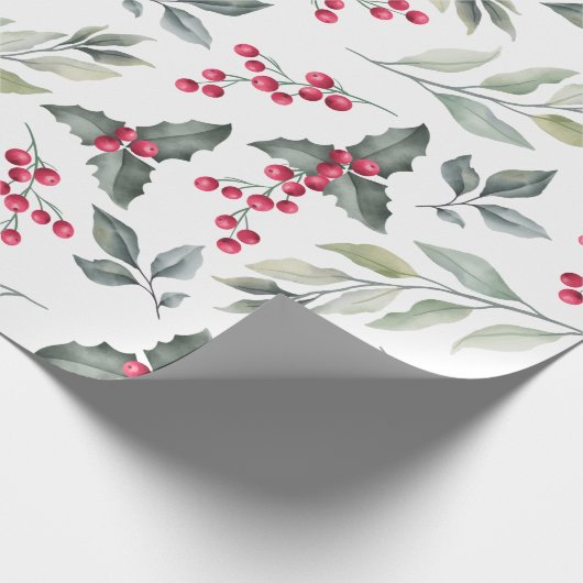 Merry Kerstmis Mistletoe Cadeaupapier (Hoek)