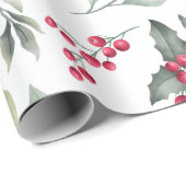 Merry Kerstmis Mistletoe Cadeaupapier (Rol Hoek)