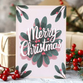 Merry Kerstmis Mistletoe Feestdagen Kaart