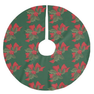 Merry Kerstmis Mistletoe Red Flower Kerstboom Rok
