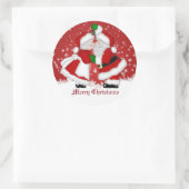 Merry Kerstmis Mistletoe Santa Stickers (Tas)