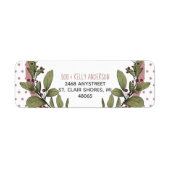 Merry Kerstmis Mistletoe WreatReturn Address Etiket (Voorkant)