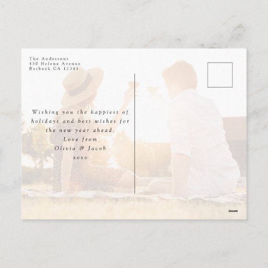 Merry Kerstmis Modern 6 Foto Collage Feestdagenkaart (Achterkant)