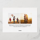 Merry Kerstmis Modern Black Gold Script-foto Folie Feestdagenkaart (Achterkant)