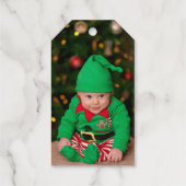 Merry Kerstmis Modern Foto Cadeaulabels (Achterkant)