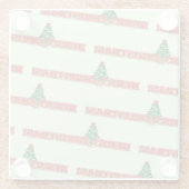 Merry Kerstmis Modern Gift Glazen Onderzetter (Achterkant)