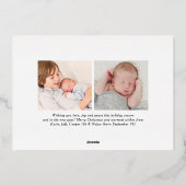 Merry Kerstmis Modern Gold Script-foto Folie Feestdagenkaart (Achterkant)