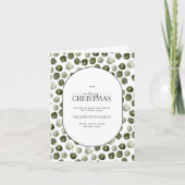 Merry Kerstmis Modern Green Stippen Foto Feestdagen Kaart (Voorkant)