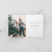 Merry Kerstmis Modern Green Stippen Foto Feestdagen Kaart (Binnen)