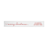 Merry Kerstmis Modern Hand Lettered Wrap Etiket (Individueel)