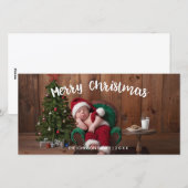 Merry Kerstmis Modern Holiday Fotokaart Feestdagenkaart (Voorkant / Achterkant)