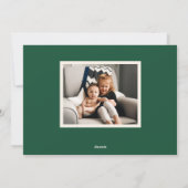 Merry Kerstmis Modern Lijst Green Letters Feestdagenkaart (Achterkant)