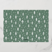 Merry Kerstmis Modern One-foto Folie Feestdagenkaart (Achterkant)