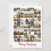 Merry Kerstmis Modern Photo Collage Feestdagenkaart (Voorkant)