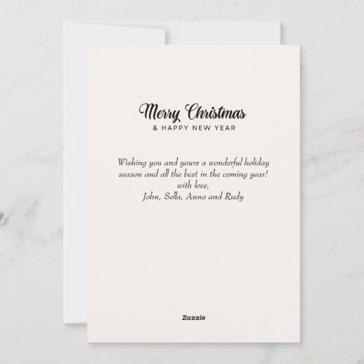 Merry Kerstmis Modern Photo Collage Feestdagenkaart (Achterkant)