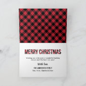 Merry Kerstmis Modern Red Pset Photo Collage Feestdagen Kaart (Binnen)