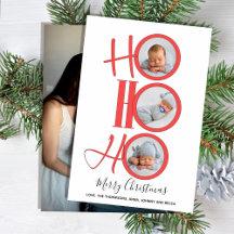 Merry Kerstmis Modern Santa Cute Typography Foto