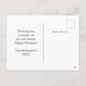 Merry Kerstmis Modern Script Photo Feestdagenkaart (Achterkant)