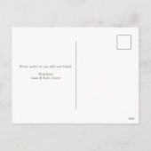 Merry Kerstmis Modern Snowy Winter Green Foto Feestdagenkaart (Achterkant)