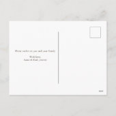 Merry Kerstmis Modern Snowy Winter Pink Foto Feestdagenkaart (Achterkant)