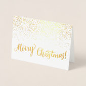 Merry Kerstmis Modern Typografie Script Sparkle Folie Kaarten (Voorkant)