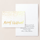 Merry Kerstmis Modern Typografie Script Sparkle Folie Kaarten (Display)