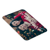 Merry Kerstmis Modern White Script-foto Magneet (Rechterzijde)