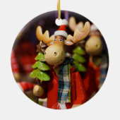 Merry Kerstmis Moose Country Xmas Ornament (Achterkant)