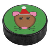 Merry Kerstmis Mouse Hockey Puck (3/4)