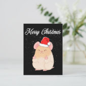 Merry Kerstmis Mouse Middle Finger Rude Xmas Ugand Briefkaart (Staand voorkant)