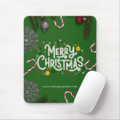 Merry Kerstmis Mousepad Muismat (Met muis)