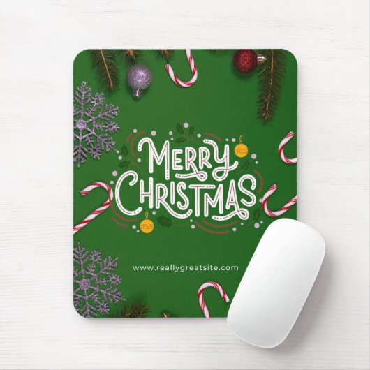 Merry Kerstmis Mousepad Muismat (Met muis)