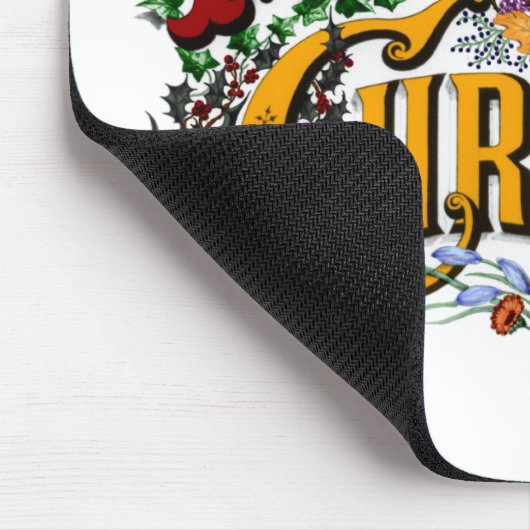 Merry Kerstmis Mousepad Muismat (Hoek)