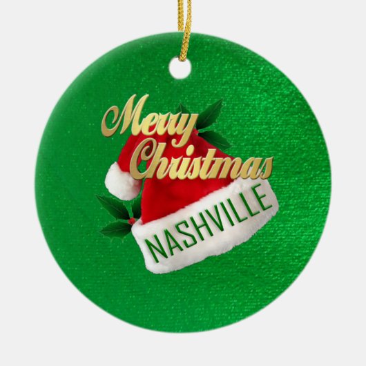 Merry Kerstmis Nashville Ornament (Voorkant)